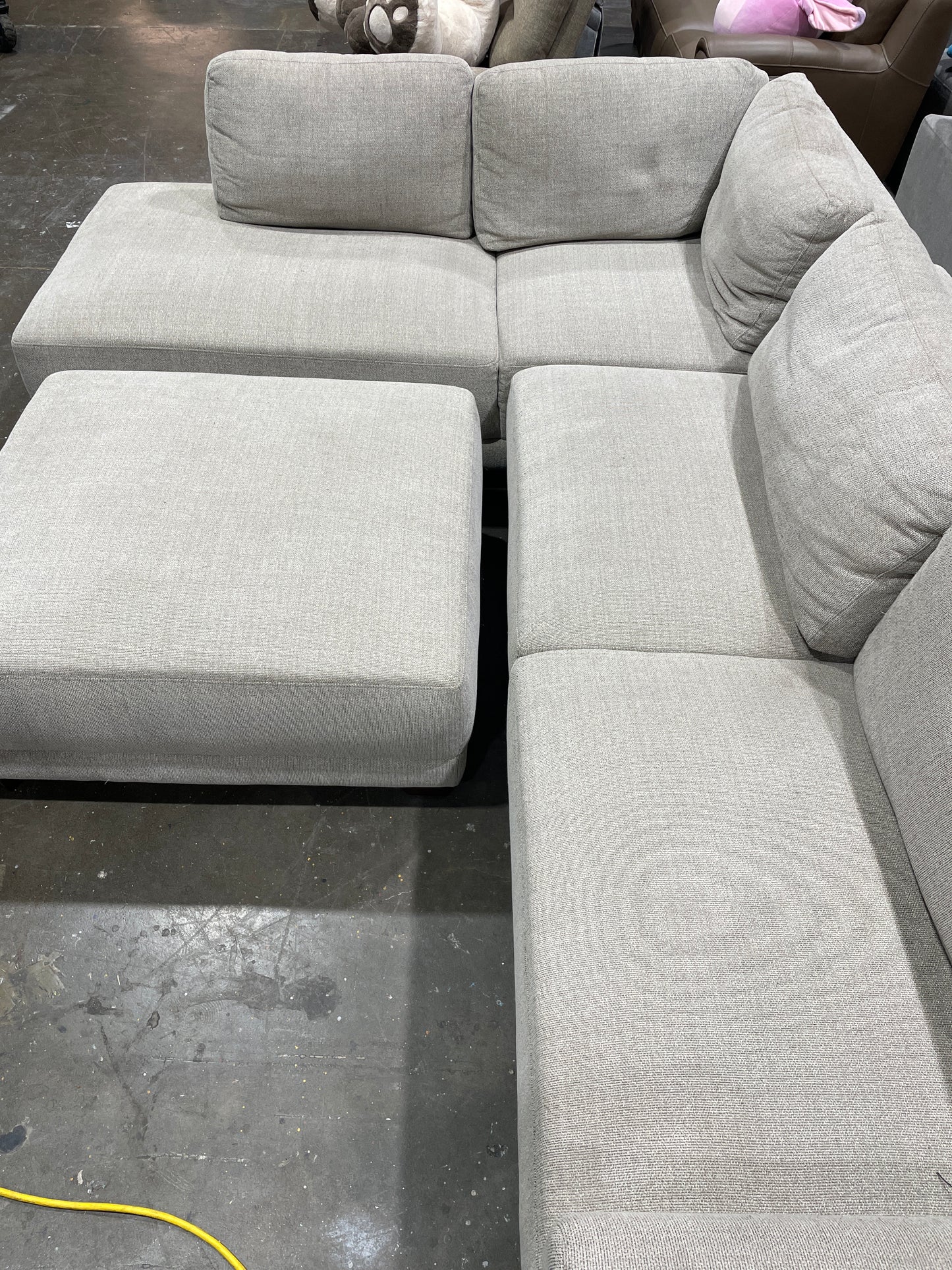 Costco - Raylin Fabric Sectional with Ottoman