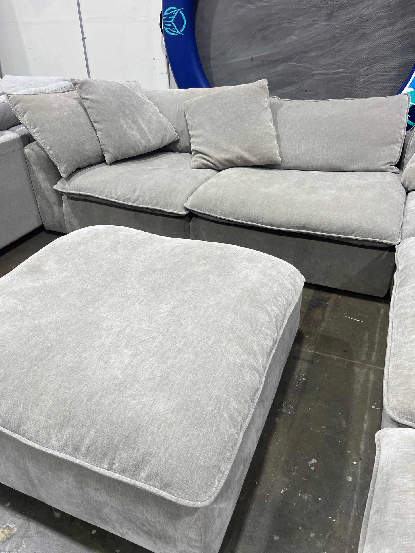Sereen 6-piece Fabric Modular Sectional, Light Brown