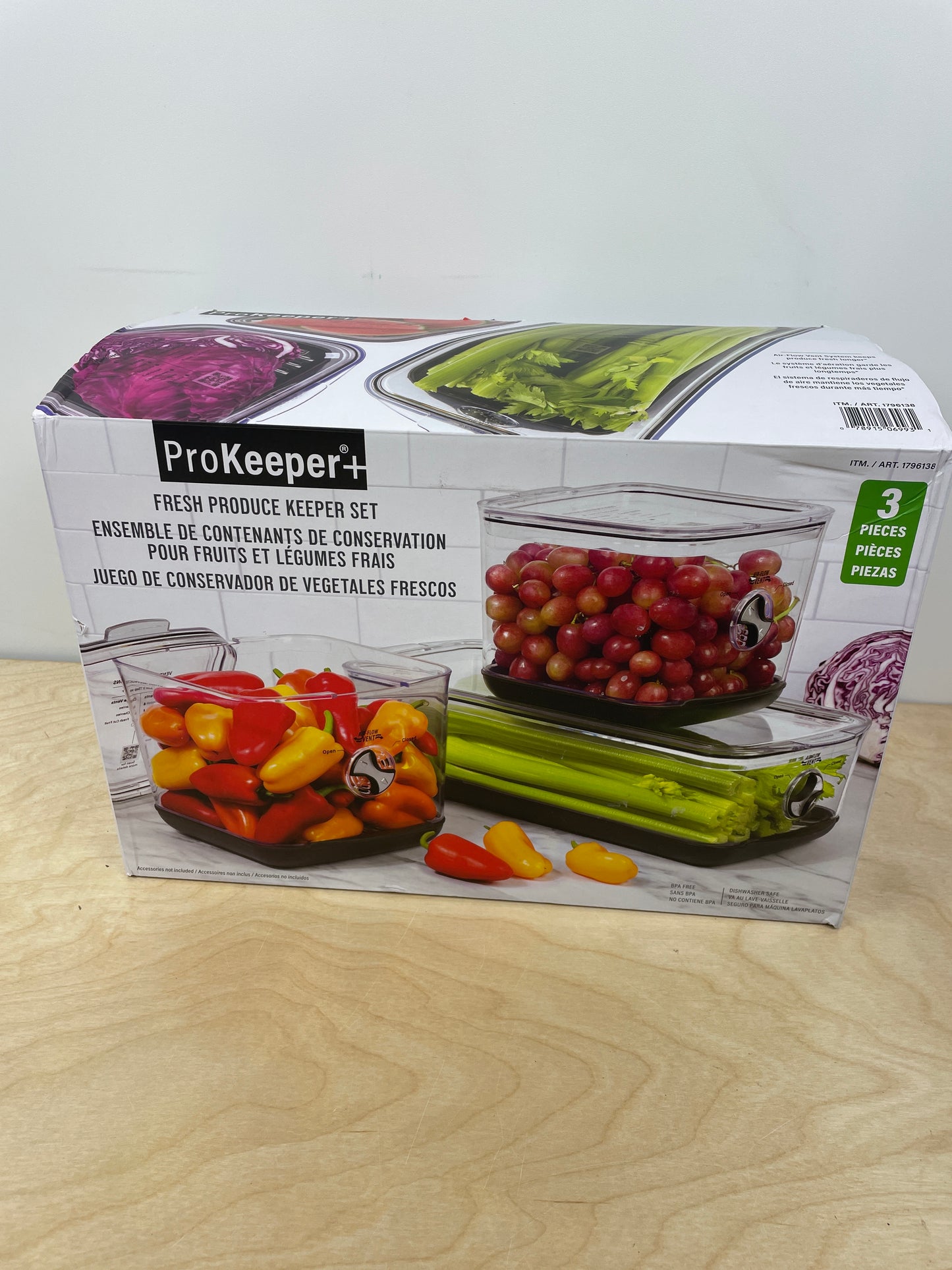 ProKeeper+ Fresh Produce Keeper, Set of 3