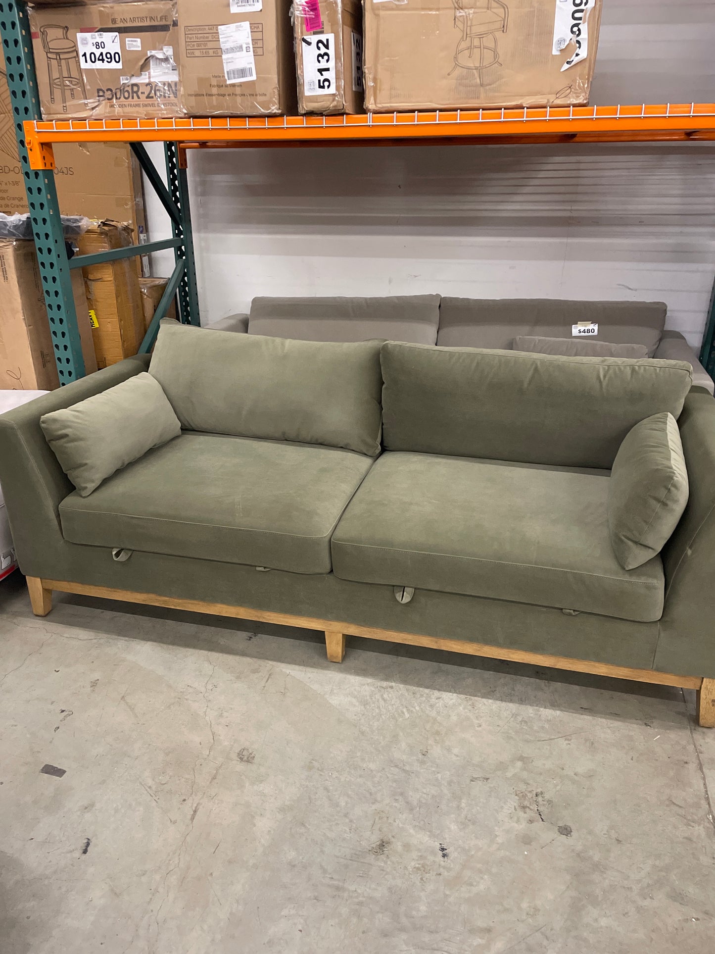 Thomasville Mokena Fabric Stationary Sofa with Storage - Retail $930