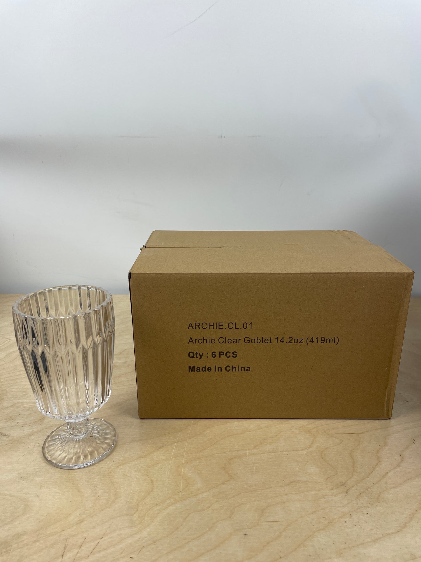 Archie Clear Goblet 14.2oz