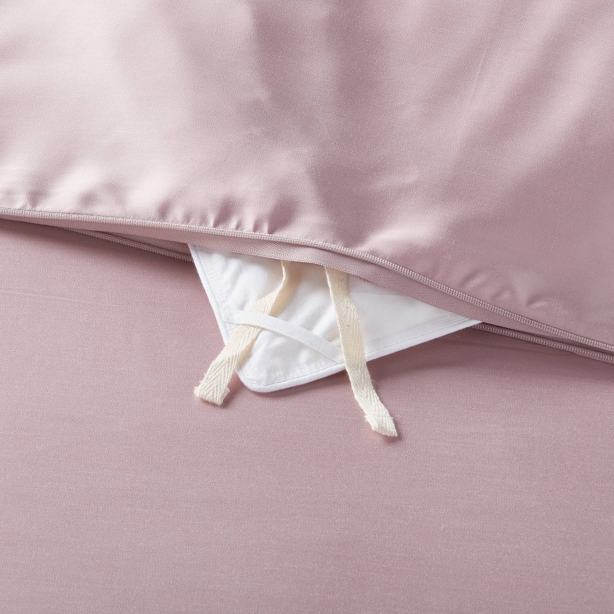 King TENCEL™ Duvet Cover and Sham Set Blush - Threshold™: OEKO-TEX Certified, 320 Thread Count, Cooling Satin Weave