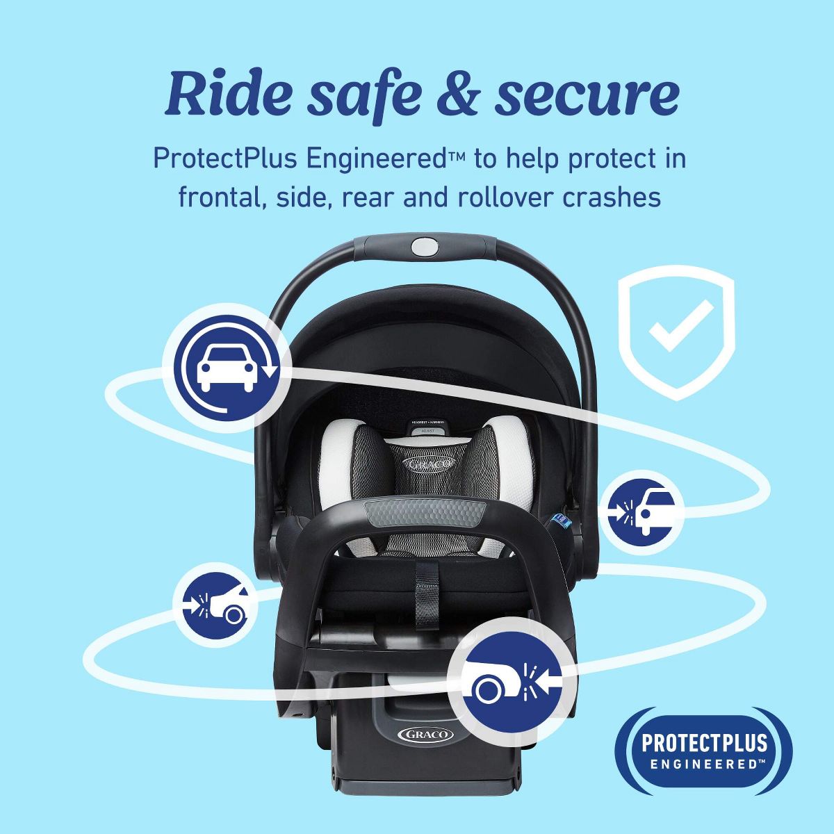 Graco SnugRide SnugFit DLX Infant Car Seat Featuring Safety Surround - Jacks: Anti-Rebound Bar, LATCH Compatible, Machine Washable Seat Pad