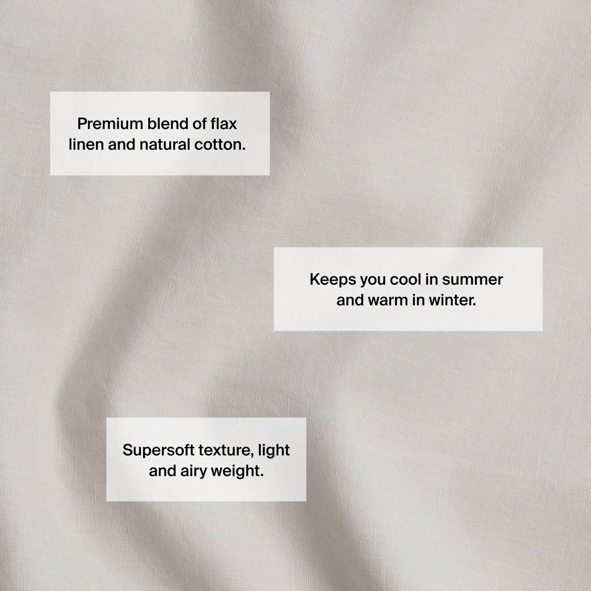 Full/Queen Relaxed Linen Duvet Cover & Sham Set Parchment - Parachute for Target