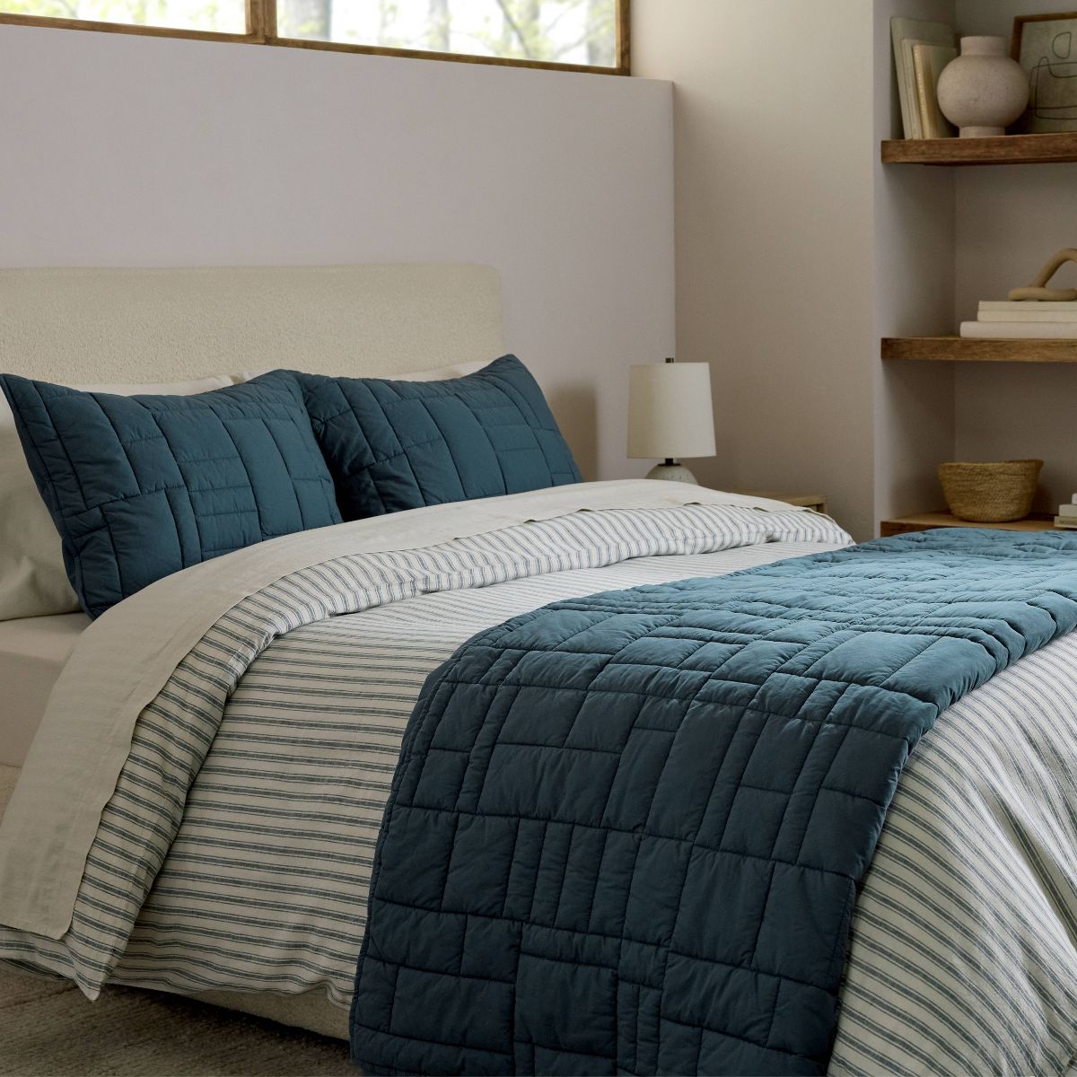 Full/Queen Cozy Block Quilt Cove - Parachute for Target
