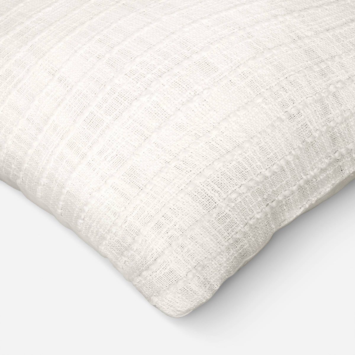 18"x18" Solid Textural Woven Pillow Ivory - Threshold™
