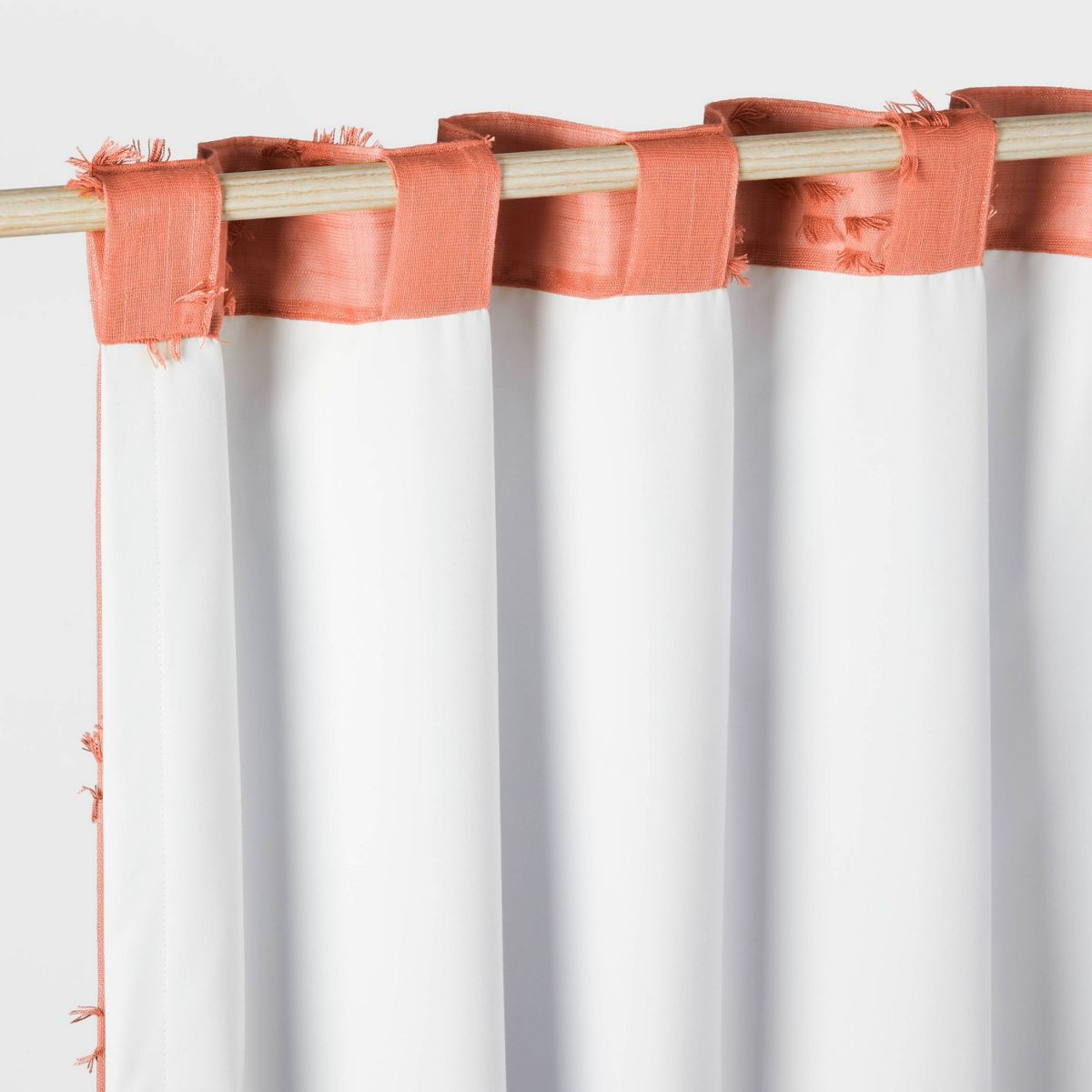42"W x 84"L Chevron Clip Dotted Sheer Overlay Kids' Blackout Window Curtain Panel Pink - Pillowfort™