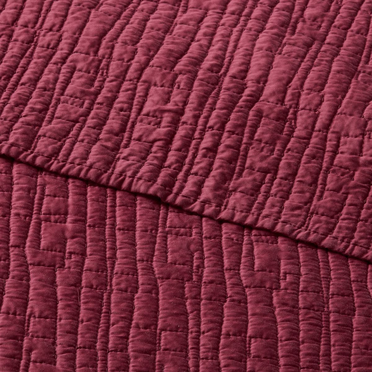 Full/Queen TENCEL® Quilt Wine Red - Threshold™: OEKO-TEX Certified, Cooling, Lightweight Coverlet