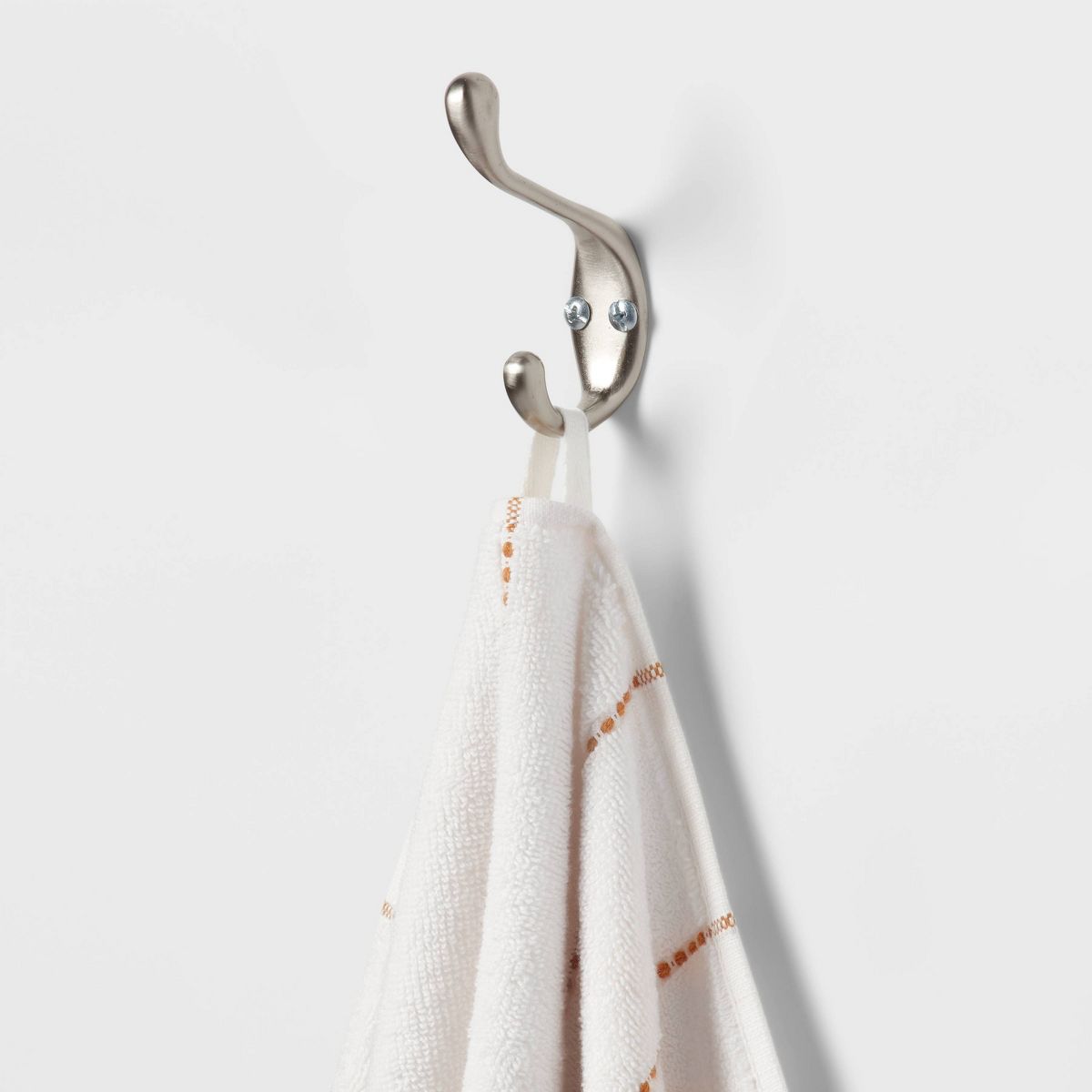 2pc Modern Pinstripe Bath Towel White/Yellow - Threshold™