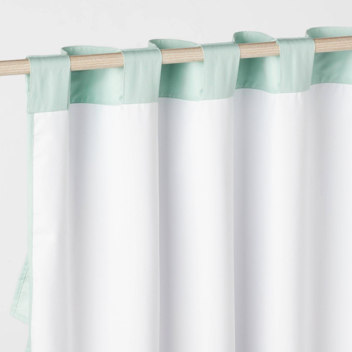 42"W x 95"L Ruffle Kids' Blackout Window Curtain Panel Mint Green - Pillowfort™