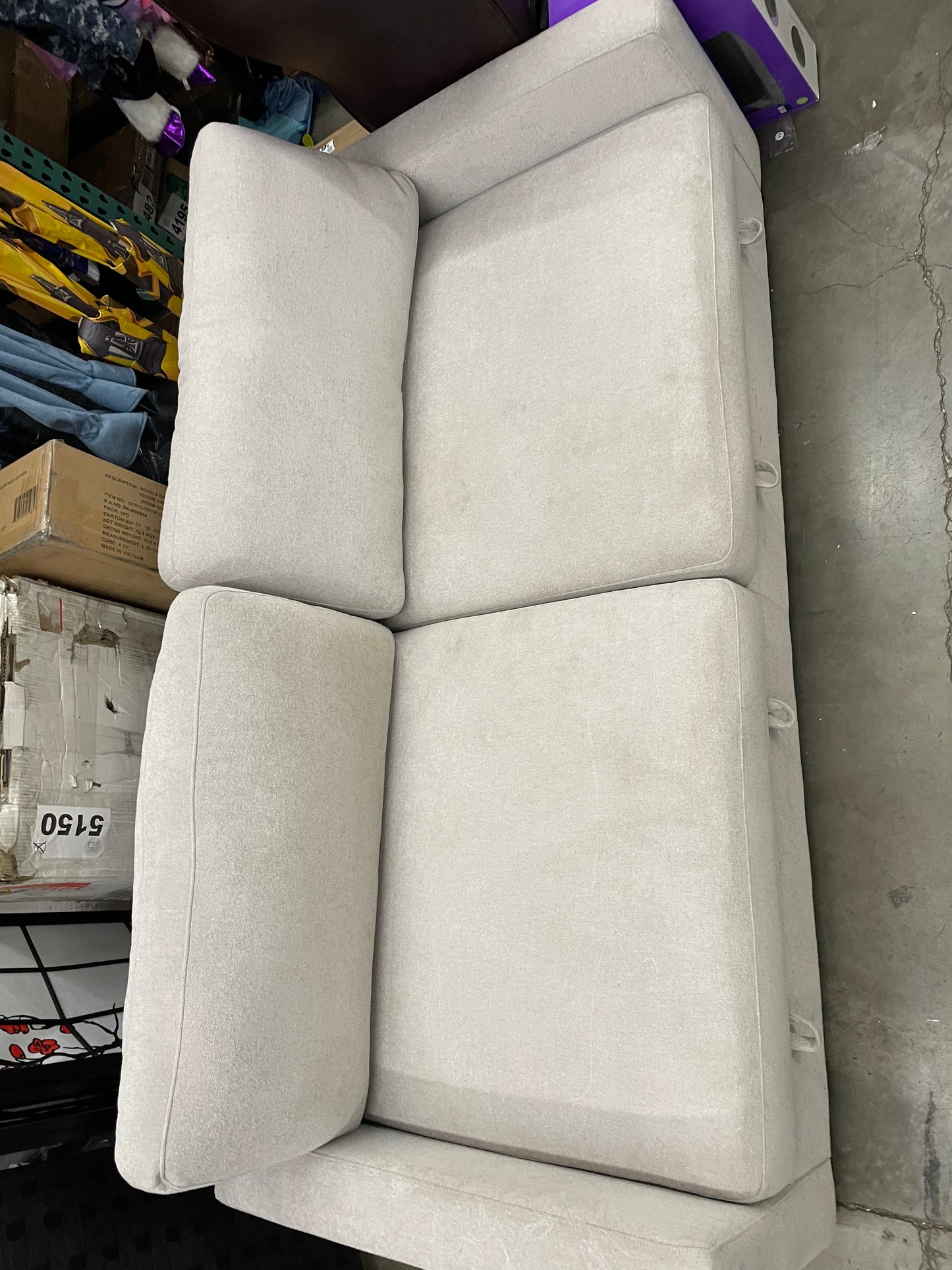 Thomasville Lambert Fabric Sofa with 2 Storage Seats - Retail $700