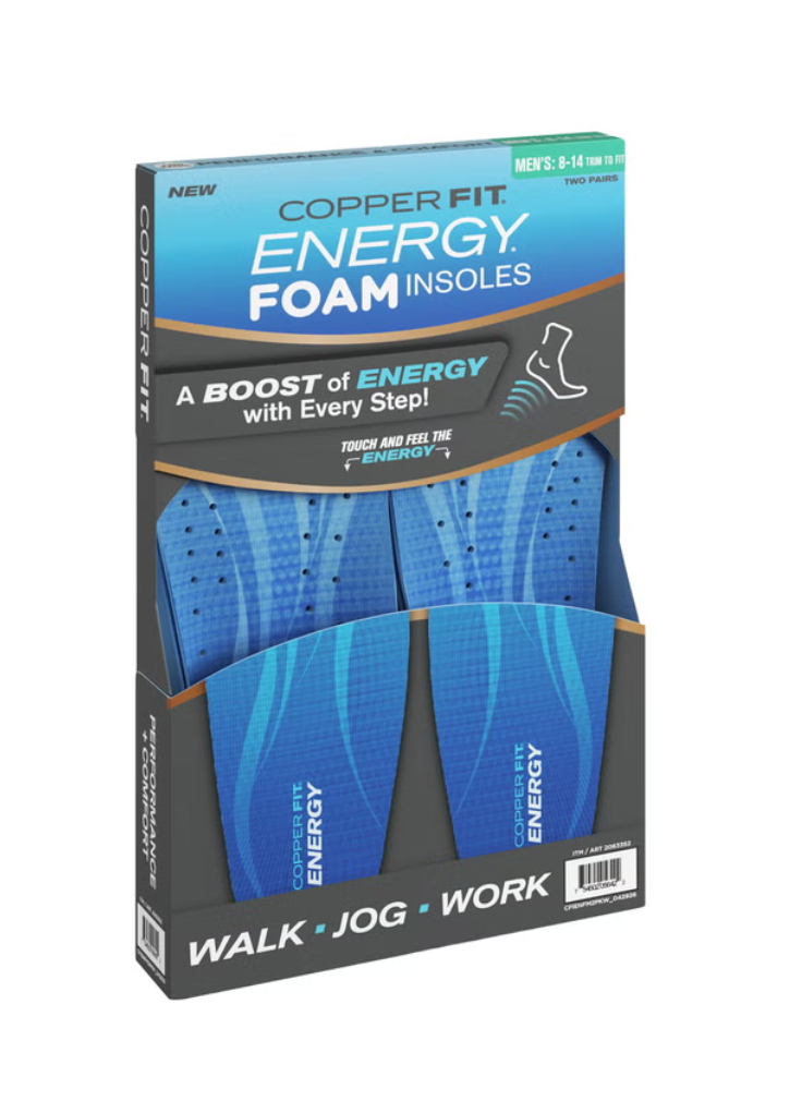Copper Fit Energy Foam Insoles - Men's (6-10) (Copy)
