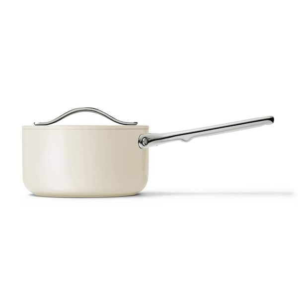 NEW - CARAWAY HOME Non-Stick Ceramic Mini Fry Pan and Mini Sauce + Organizer Pan Duo Cream