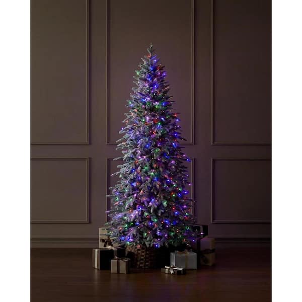 Home Decorators Collection 7.5 ft. Grand Duchess Twinkling Balsam Fir Slim Flocked LED Pre-Lit Artificial Christmas Tree T25F