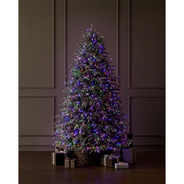 Home Decorators Collection 7.5 ft. Grand Duchess Twinkling Balsam Fir Flocked LED Pre-Lit Artificial Christmas Tree T26 25LE31043