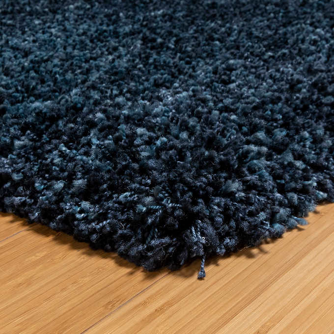 NEW - Costco - Thomasville Marketplace Luxury Shag Rugs Blue 6'6" x 9'6" - Retail $229