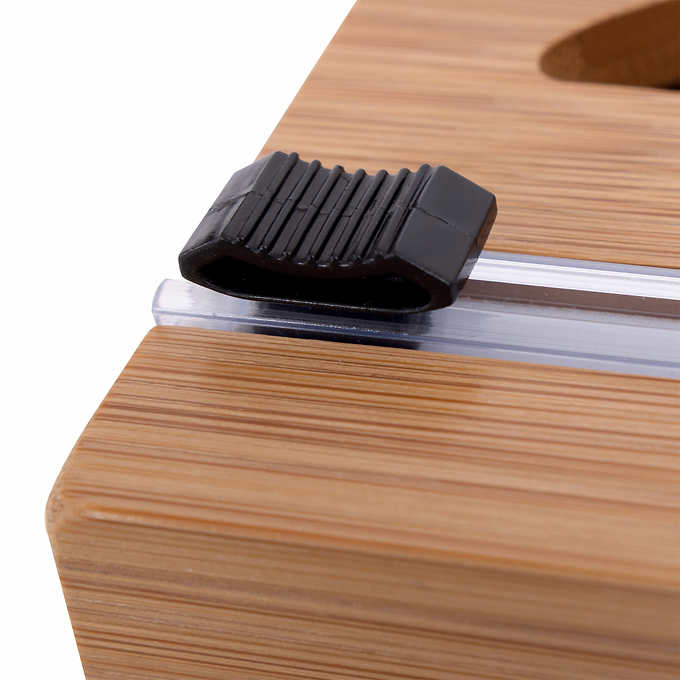 Seville Classics Bamboo Food Wrap Dispenser 2-piece Set - Retail $19