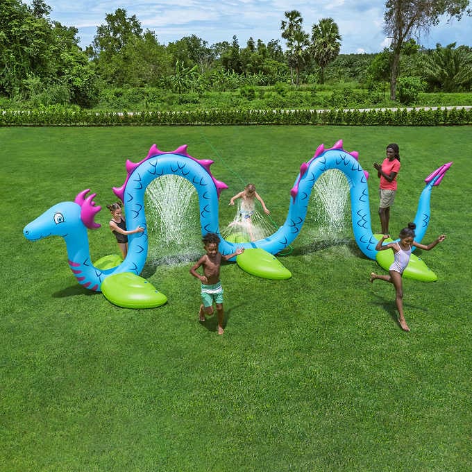 NEW - Giant Sea Serpent Kids Inflatable Sprinkler- Retail $57