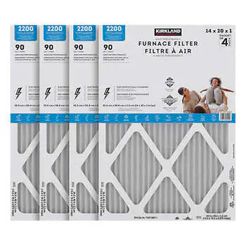NEW - Kirkland Signature 16 x 25 x 1 2200 High Performance Furnace Filters, 4 Pack - Retail $39