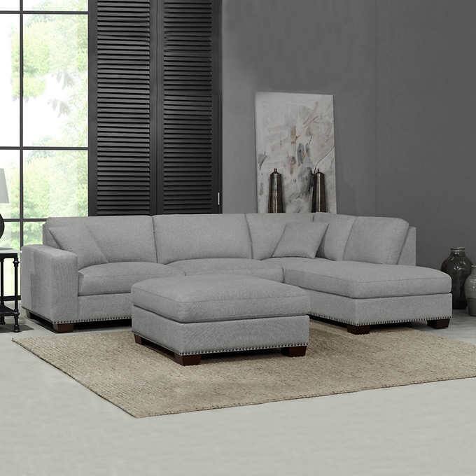 Costco - Thomasville Artesia Fabric Sectional with Ottoman - Retail $999