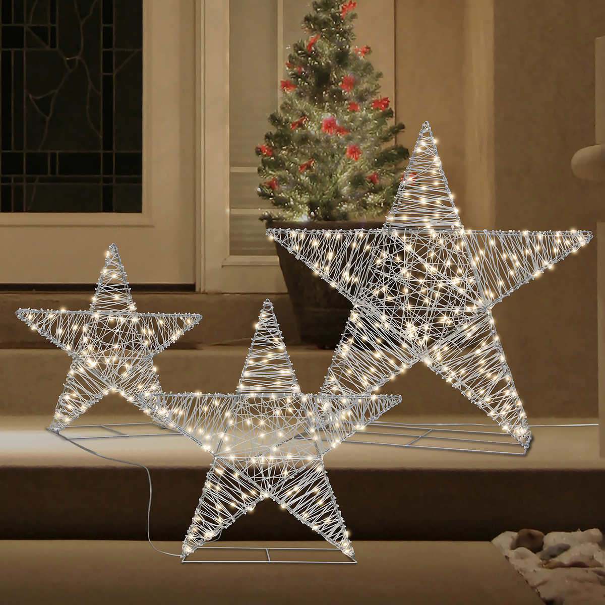 NEW - Costco - LED Stars 3-piece Set - Retail $49.97