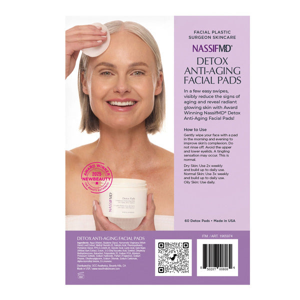 NassifMD Detox Anti-Aging Facial Pads 60-count