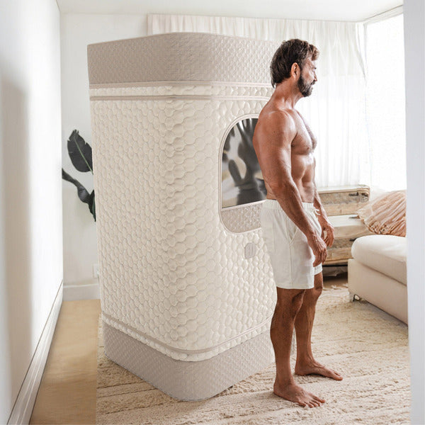 New - Homedics Premium Steam Sauna, Cream