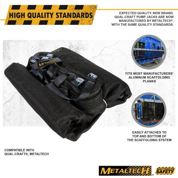 MetalTech Ultra-Jack 21 ft. 10 in. x 48 in. Polyethylene Safety Net for the Ultra-Jack and Pump Jack Systems PJ-SNBK