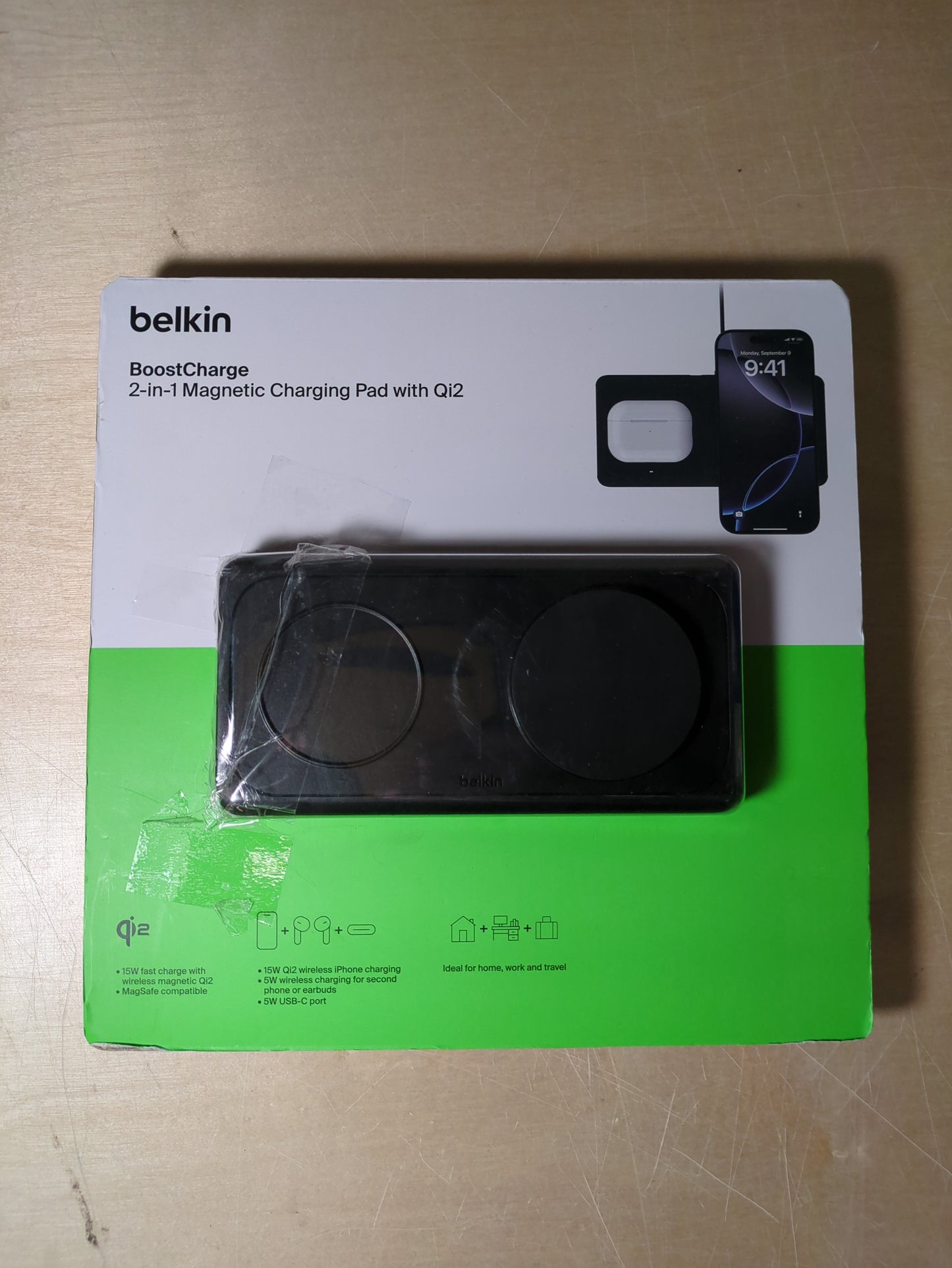 Belkin 2-in-1 Magnetic Wireless Charging Pad with Qi2 15W - Retail $38