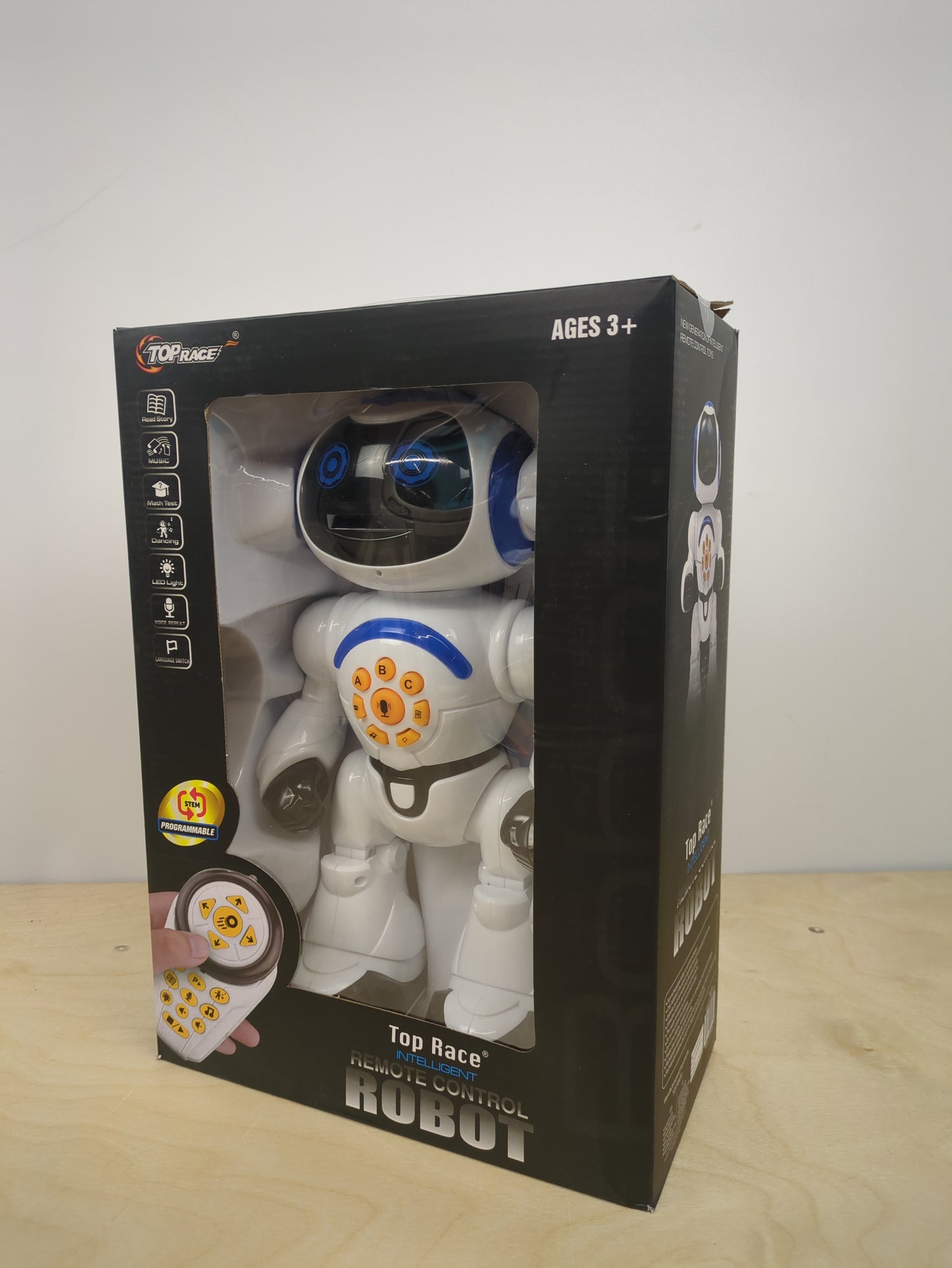 Programmable LED RC Robot Toys - Interactive 12-inch Tall Dancing and Talking Robot for Kids - Retail $33