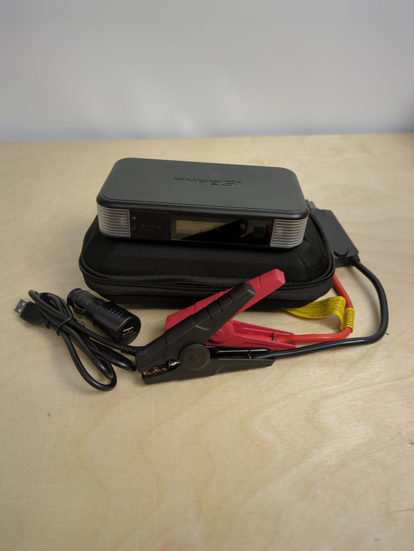 Type S Dynamic D10 1000A Portable Battery Car Jump Starter with Power Bank, 12V 6L Gas 3L Diesel, LCD Display, Battery Jump Box, 8000mAh, LED Flashlight, IP64 Splash-Proof, USB-C & USB-A, UL Listed - Retail $80