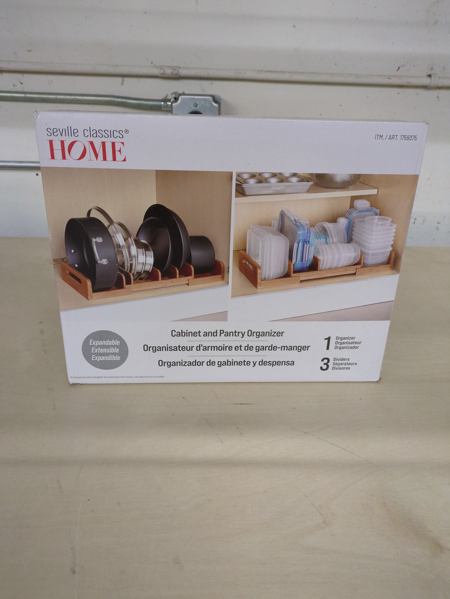 Seville Expandable Cabinet and Pantry Organizer - Retail $29