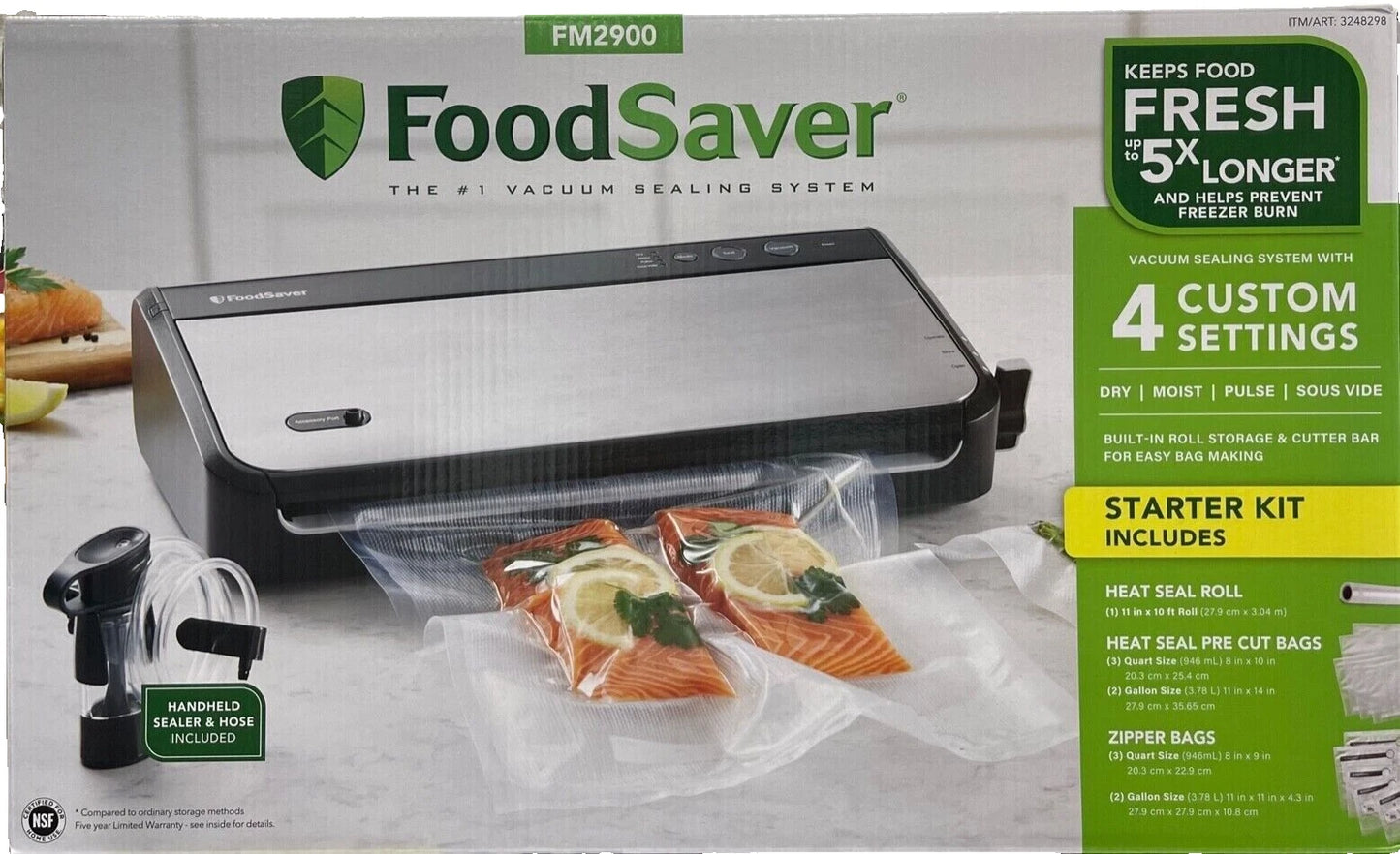 FoodSaver Vacuum Sealing System with Handheld Sealer Attachment