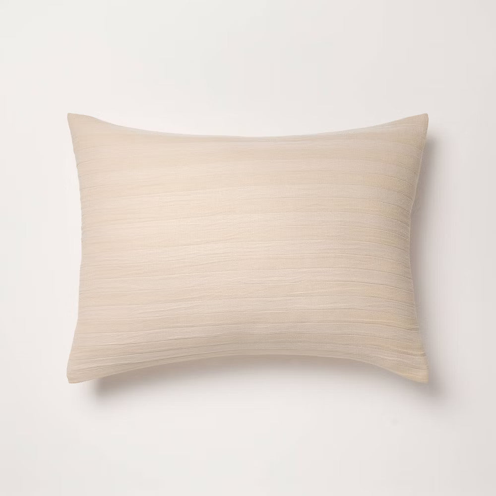 3pc King Tonal Stripe Comforter Set Tan - Hearth & Hand with