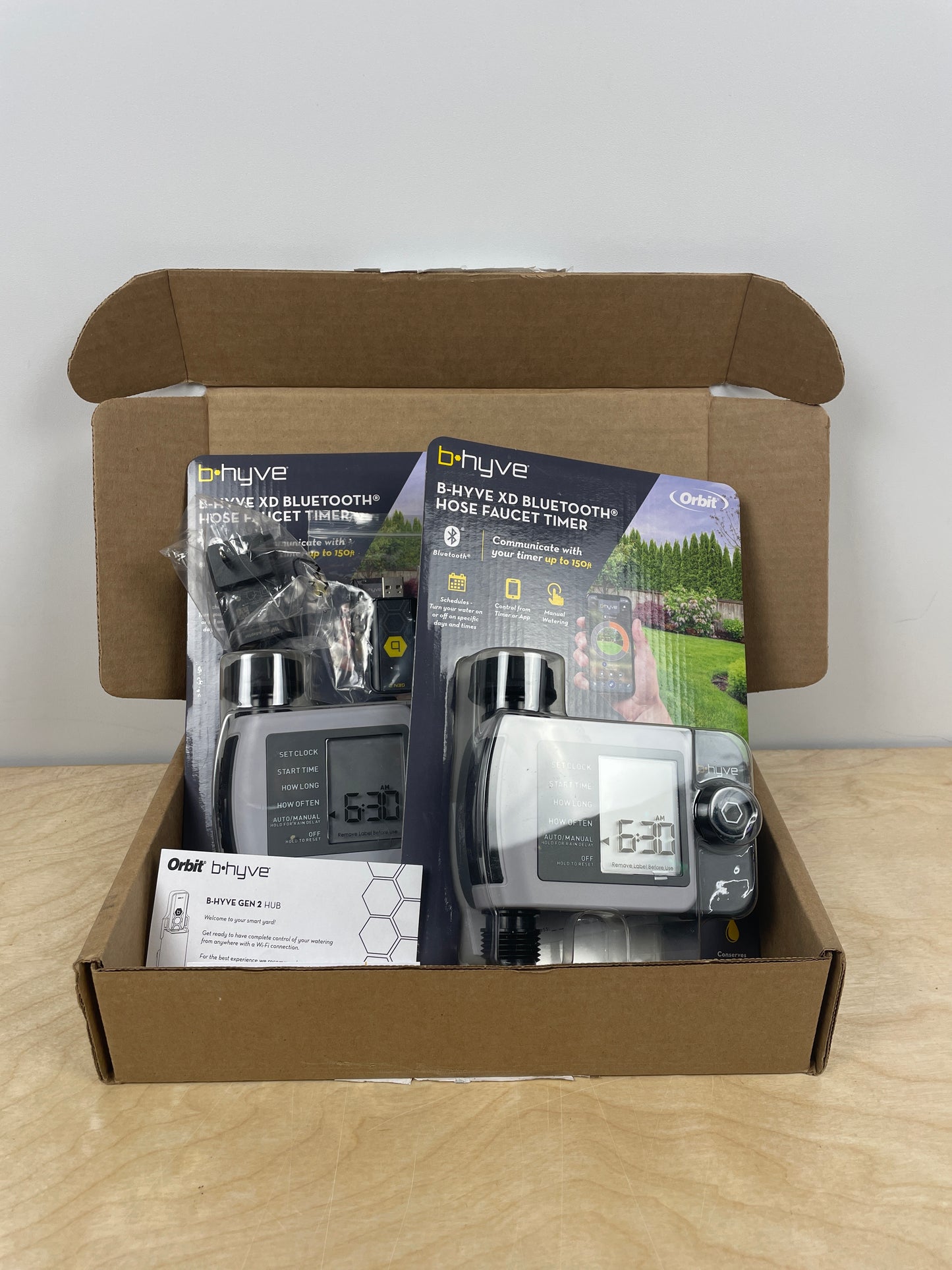 Orbit B-Hyve XD 1-Port Smart Home Watering Timer 2-pack with Wi-Fi Hub