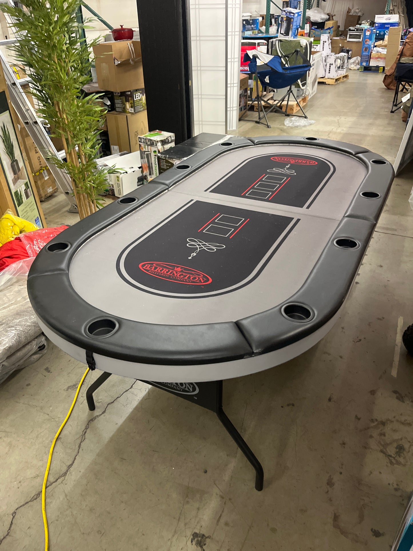 Barrington 10-player Poker Table with LED Lights - Retail $329