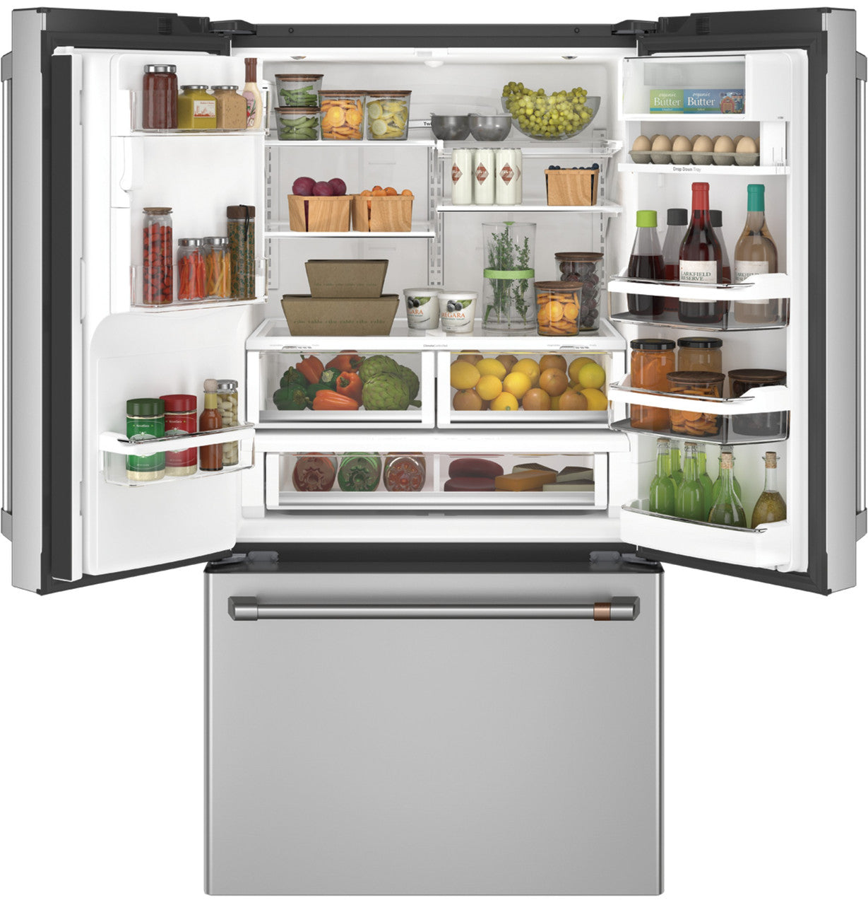 NEW - GE Cafe 27.8 cu. ft. Smart French Door Refrigerator with Hot Water Dispenser, ENERGY STAR