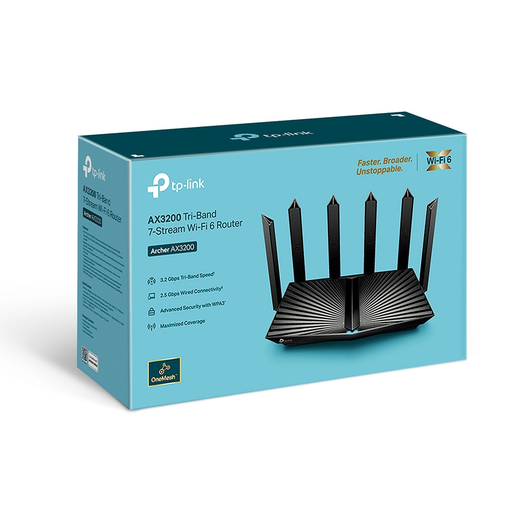 NEW - TP-Link 7 Stream AX3200 WiFi 6 Router (Archer AX32)- Dual Band Gigabit Wireless Internet Router, High-Speed ax Router
