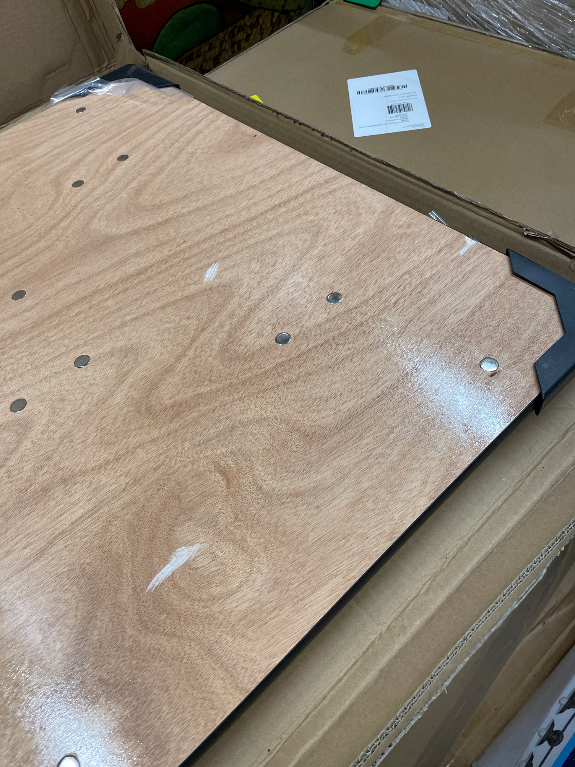 Flash Furniture Gael 6' Wood Folding Training and Event Table, Rectangular Folding Training Table with Smooth Clear Coated Finished Top, Natural - Retail $159