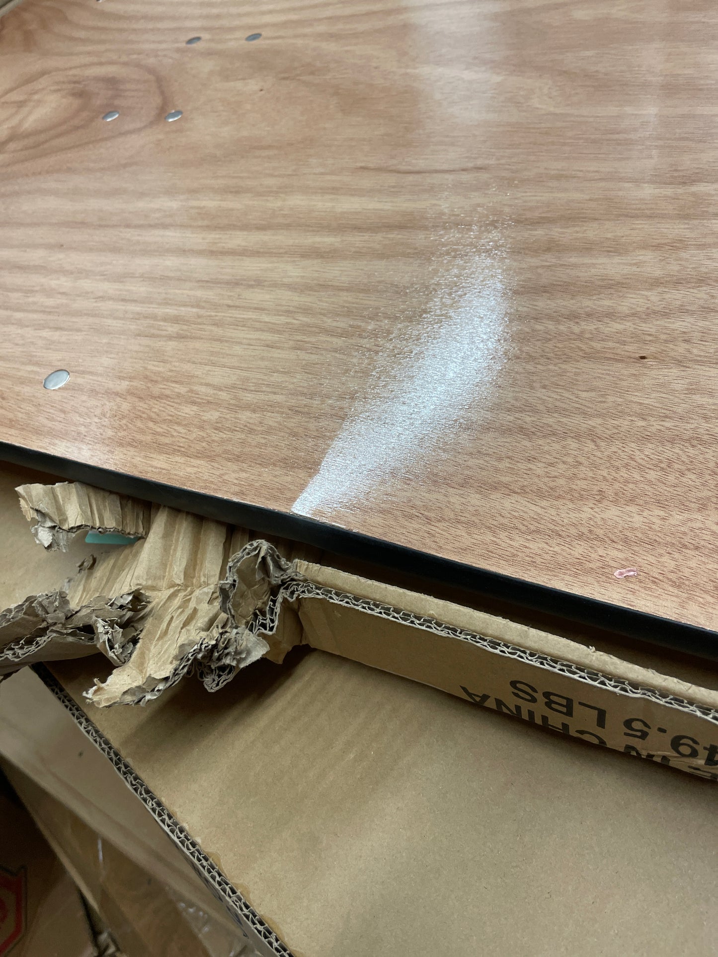 Flash Furniture Gael 6' Wood Folding Training and Event Table, Rectangular Folding Training Table with Smooth Clear Coated Finished Top, Natural - Retail $159