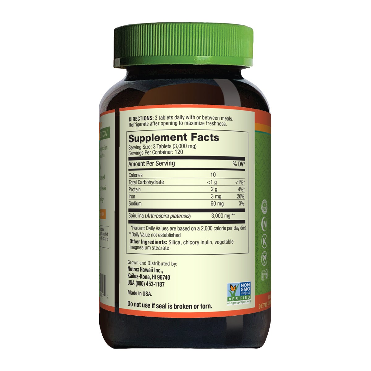NEW - Pure Hawaiian Spirulina 3000 mg, 360 Tablets