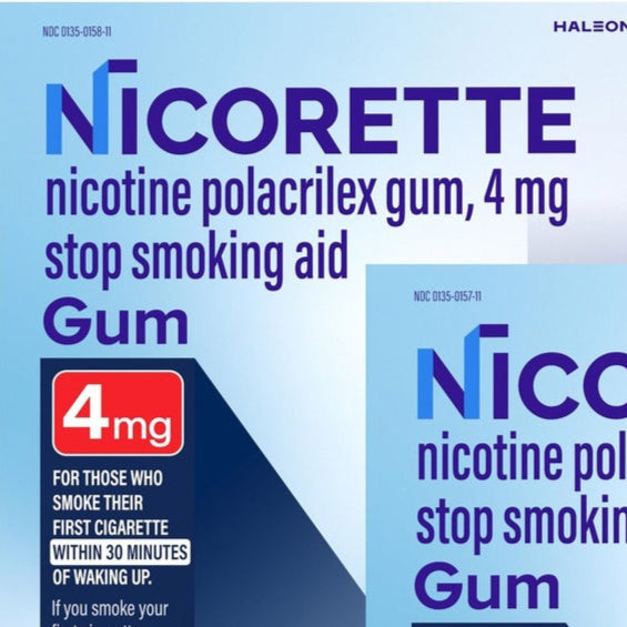 Nicorette Quit Smoking Aid 4mg Original Flavor Gum 200 Pieces