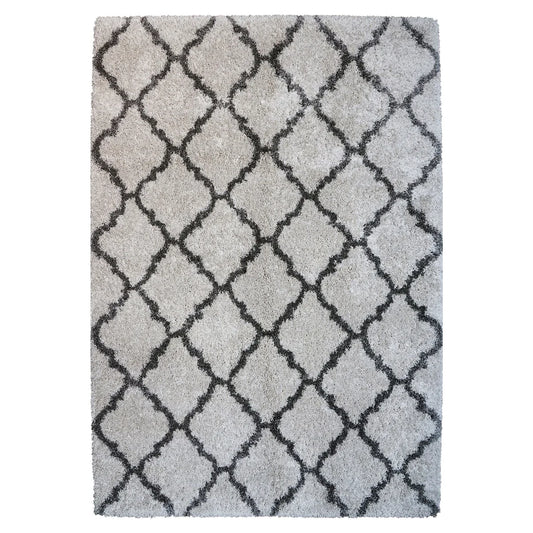 Thomasville 5.3X7.5 Cream Marketplace Luxury Shag Rugs - Retail $159