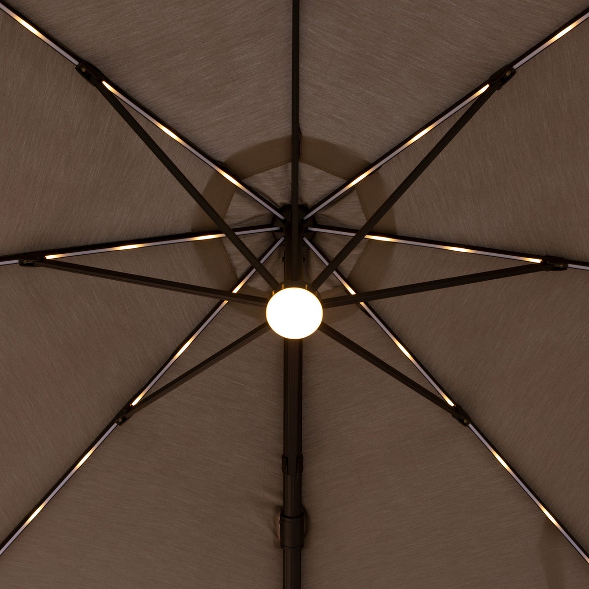 11' LED Solar Round Cantilever Umbrella