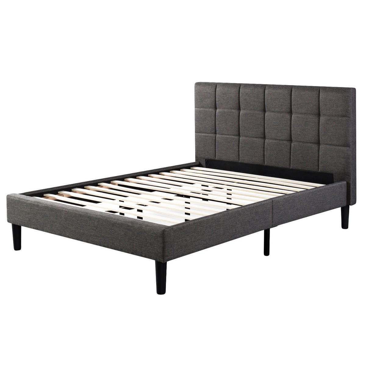 FULL - Blackstone by Zinus Upholstered Square Stitched Full Size Platform Bed