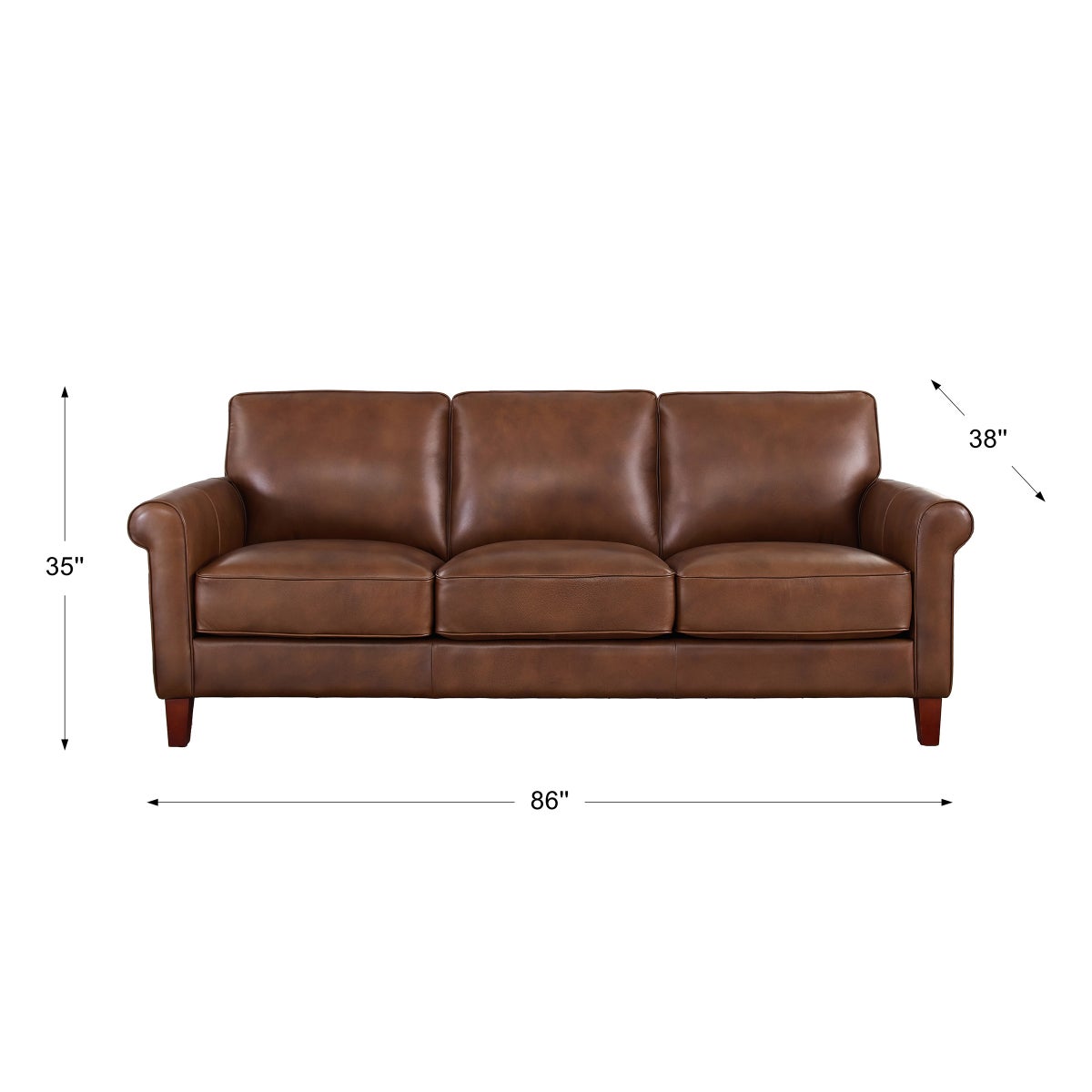 Larsen Top Grain Leather Sofa