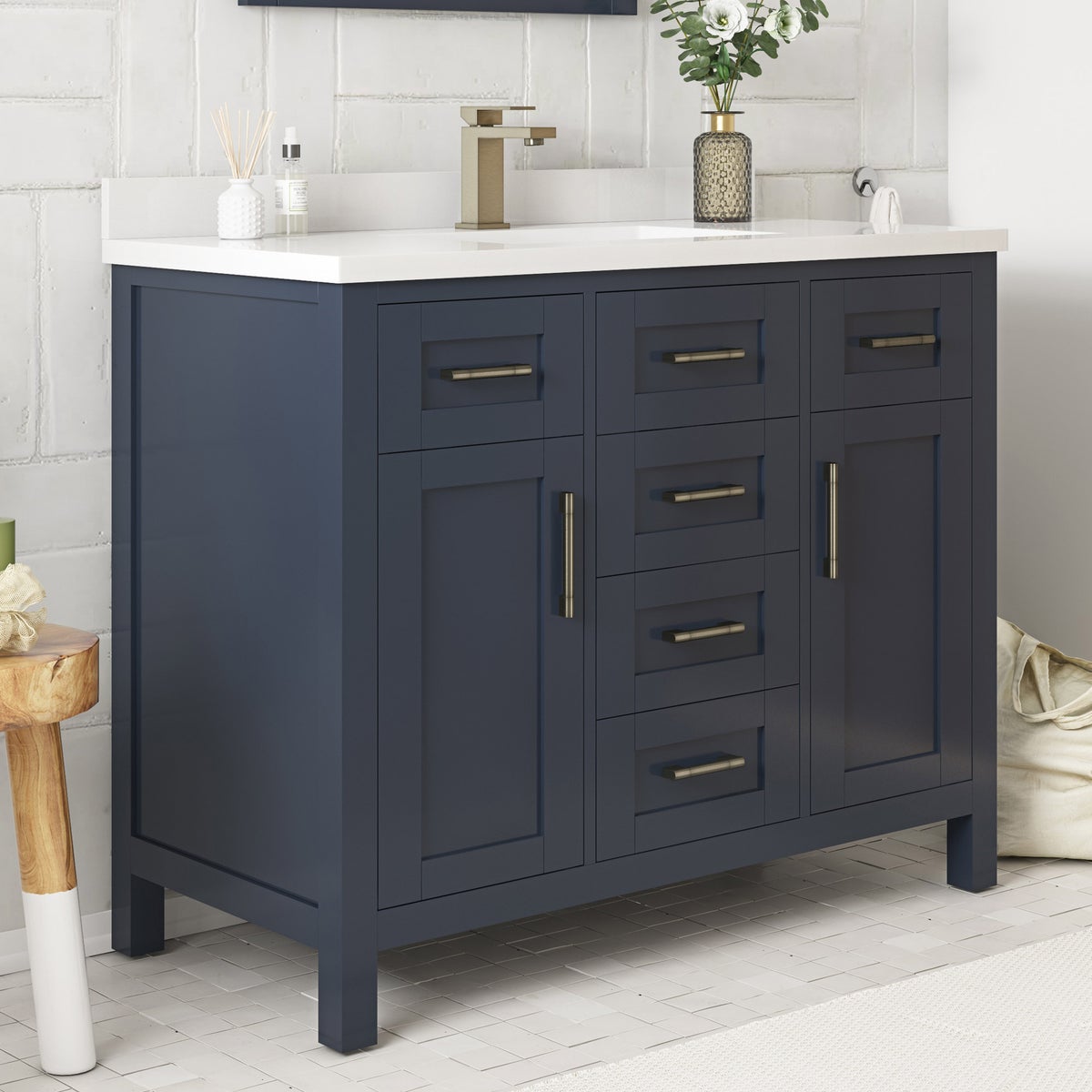 NEW - OVE Decors 42" Lakeview Bath Vanity in Blue