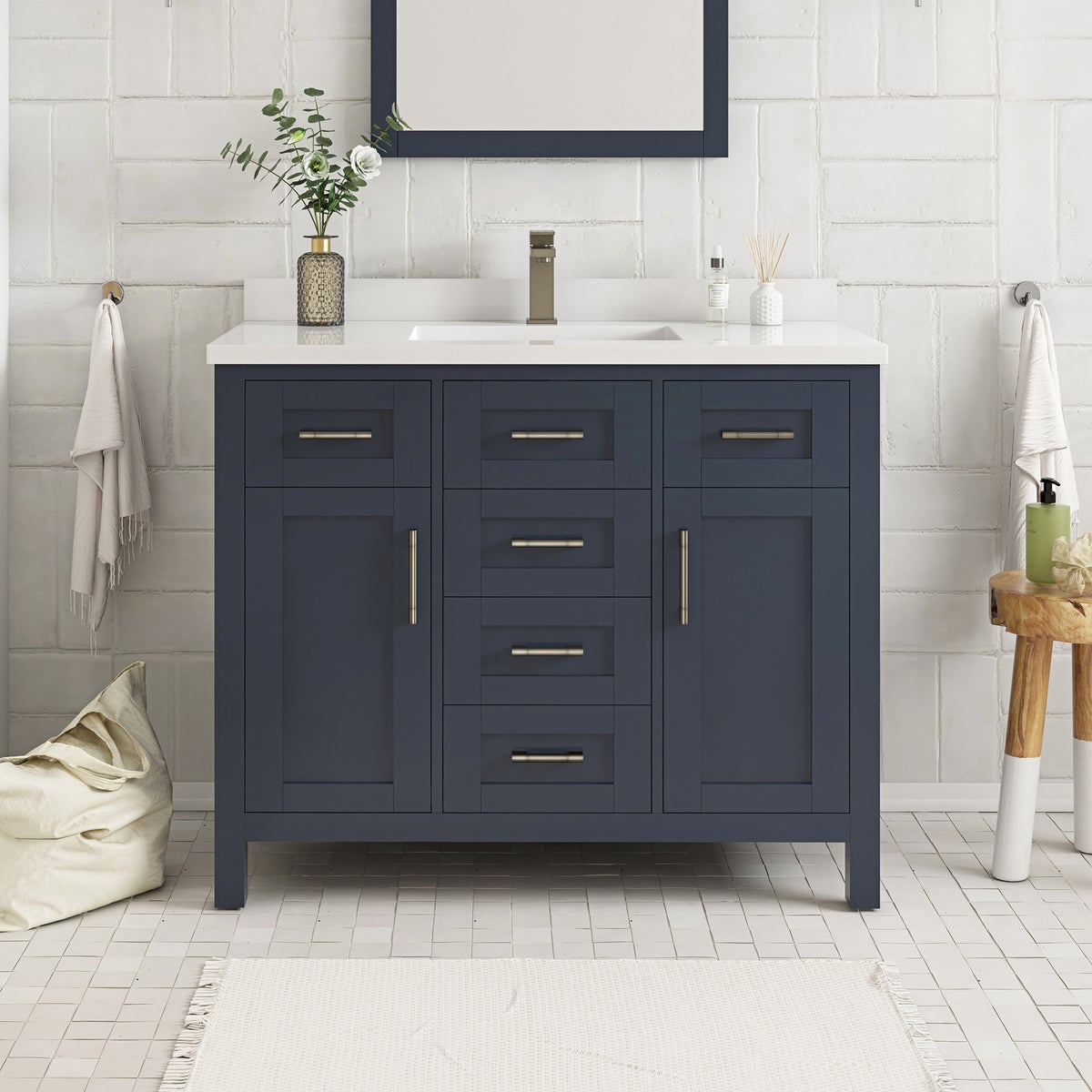 NEW - OVE Decors 42" Lakeview Bath Vanity in Blue