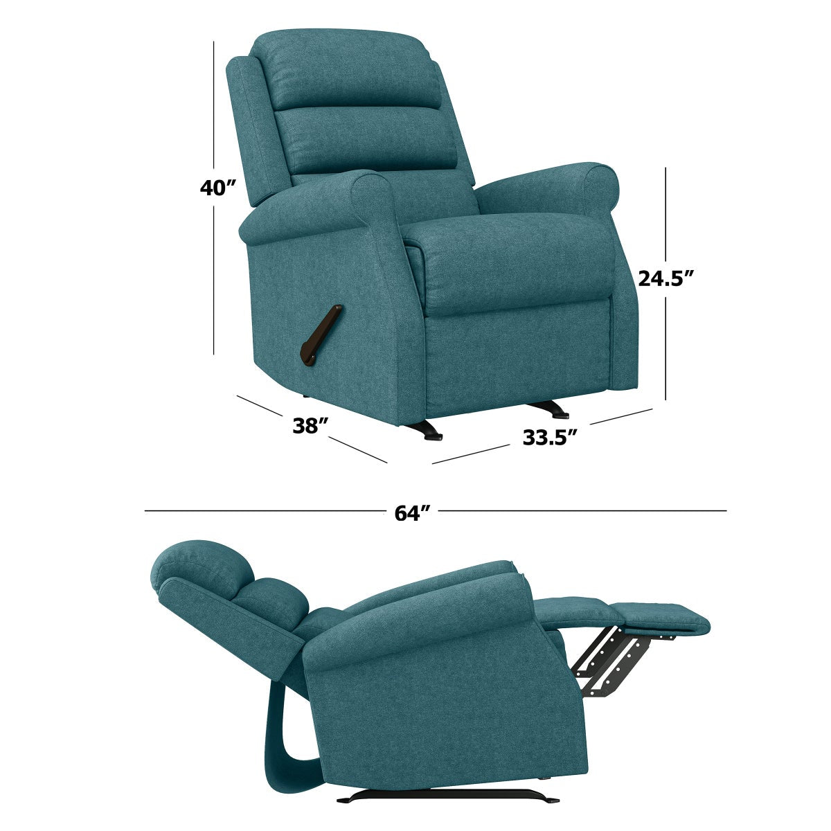 Langdale Fabric Rocker Recliner - Retail $480