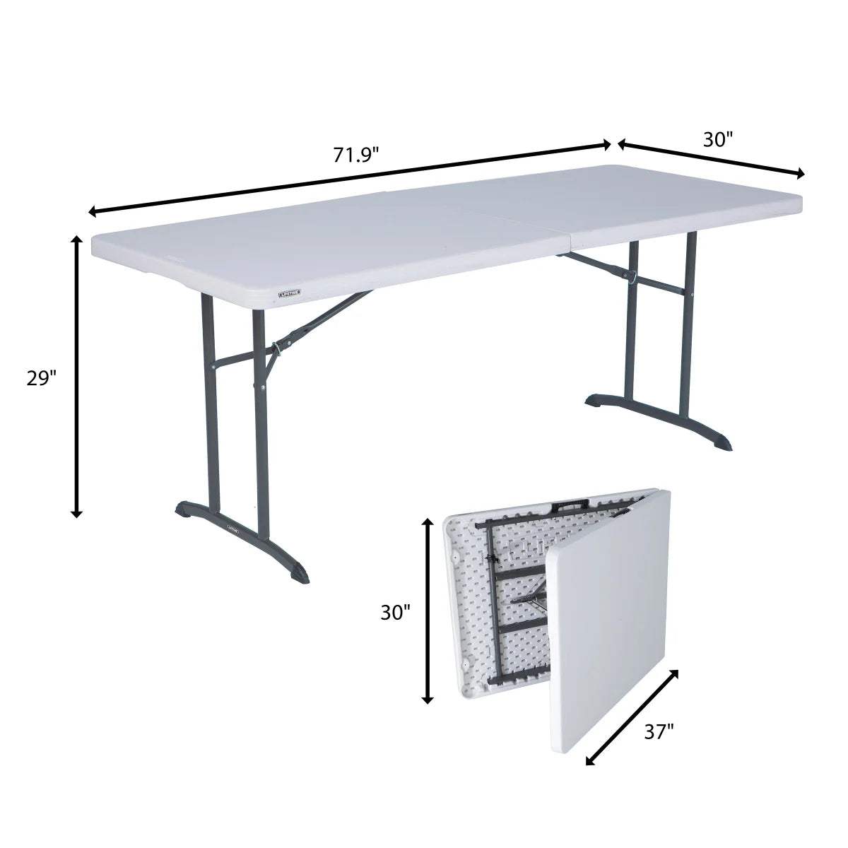Lifetime Commercial 6' Fold-in-Half Table